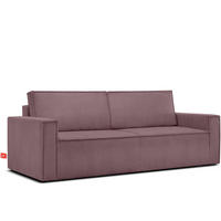 SCHLAFSOFA NAPI in Pet Friendly Cord-Stoff, hellviolett - Violett/Schwarz, Textil (228/89/101cm) - KONSIMO®
