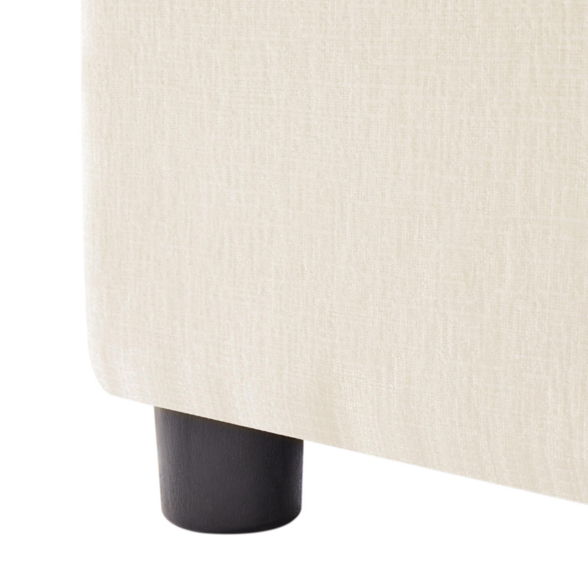 4-SITZER ECKSOFA Chenille Beige mit Verstellbaren Armlehnen, mit Hocker und Kissen - Beige, Holzwerkstoff/Kunststoff (218/156.5cm) - WISHDOR