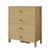 KOMMODE mit Schubladen Ethan 4S 80 Eiche Cremona - Eichefarben/Schwarz, Holzwerkstoff/Metall (80/97/40cm) - mzm24