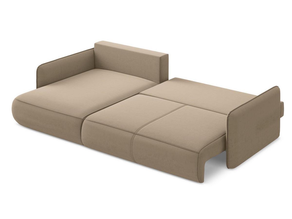 ECKSOFA mit Schlaffunktion Chenille Stoff Grau - Silberfarben/Schwarz, Kunststoff/Textil (207/148cm) - Makamii