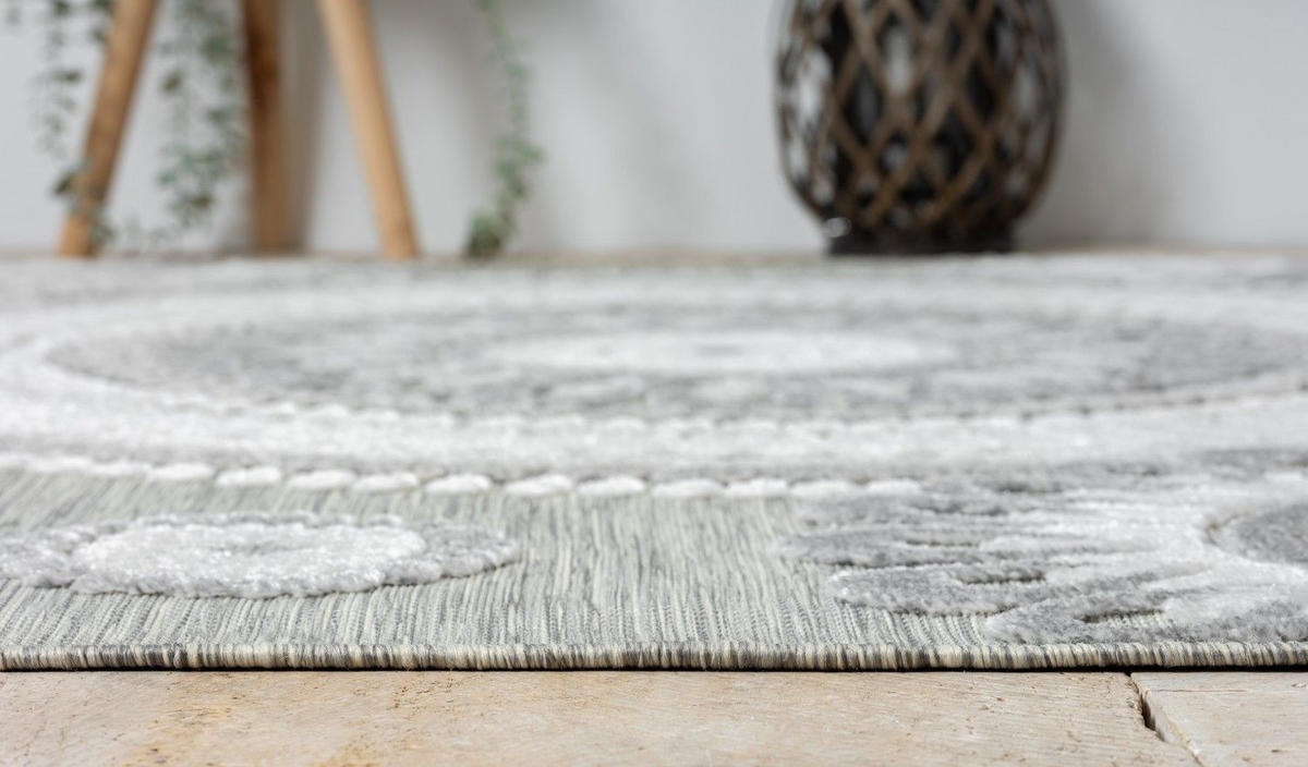 OUTDOORTEPPICH Reed II Hellgrau,Silberfarben,Anthrazit 80/150 cm - Hellgrau, Textil (80/150cm) - My-Rug