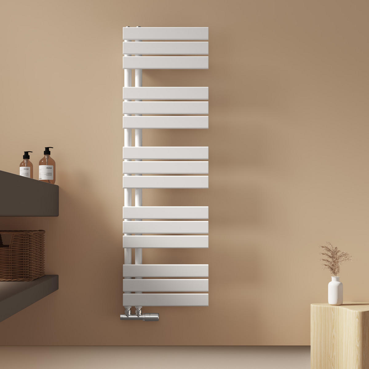 HEIZKÖRPER wasserführend Weiß 132/40/5,9 cm - Weiß, Metall (40/132/5.9cm) - EMKE