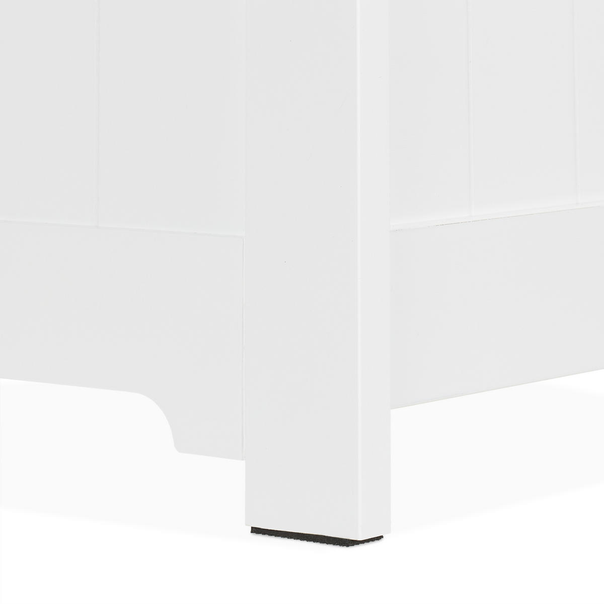 TRUHLA Bílá úložná s víkem MDF - bílá, kompozitní dřevo (80/40cm) - Relaxdays