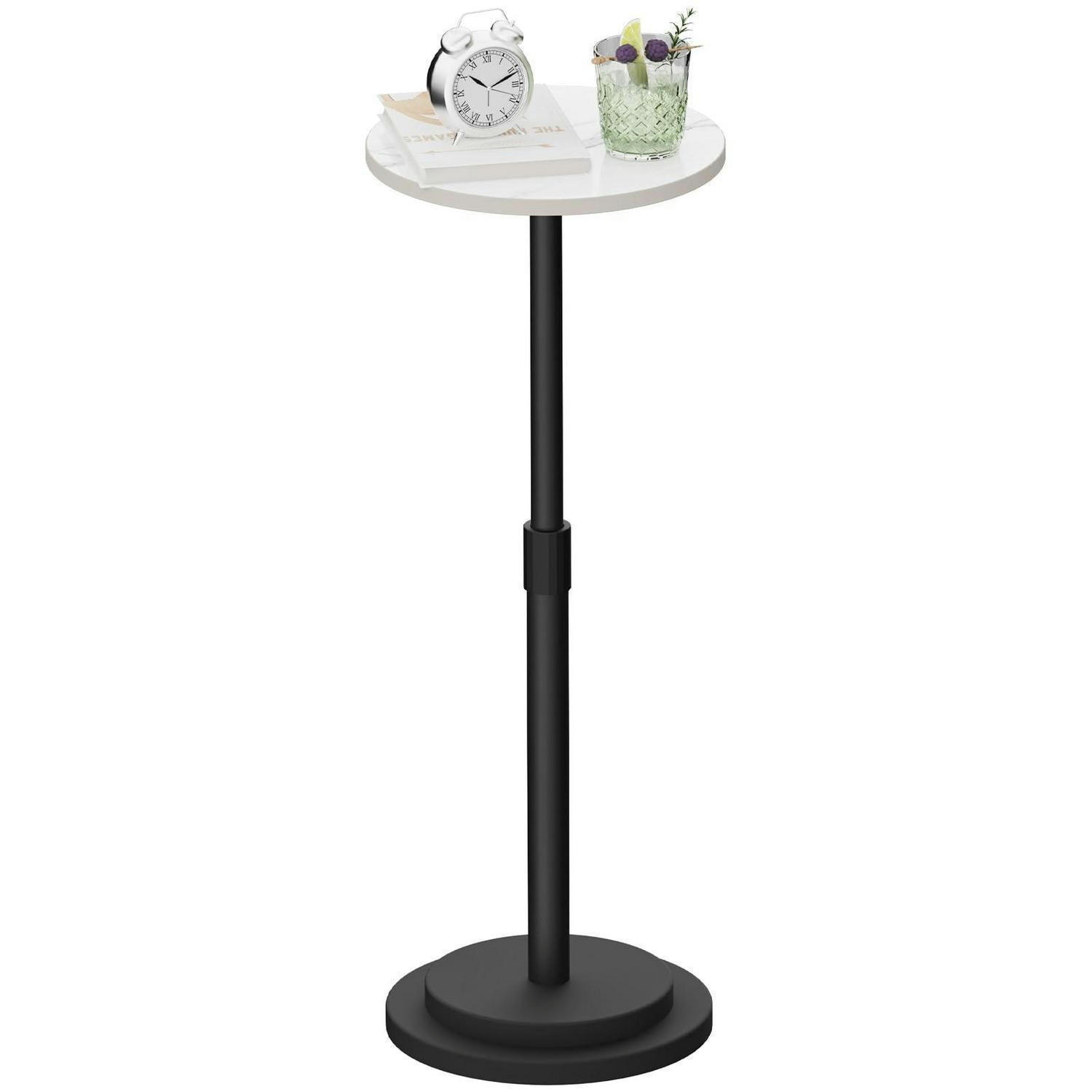 BEISTELLTISCH höhenverstellbar Metall Weiß 45-78 cm - Weiß, Metall (26.5/26.5/75cm)