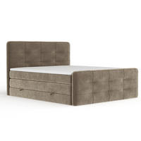 BOXSPRINGBETT Semplice Braun 180/200 cm - Schwarz/Braun, Holz/Holzwerkstoff (180/200cm) - Maison de Reve
