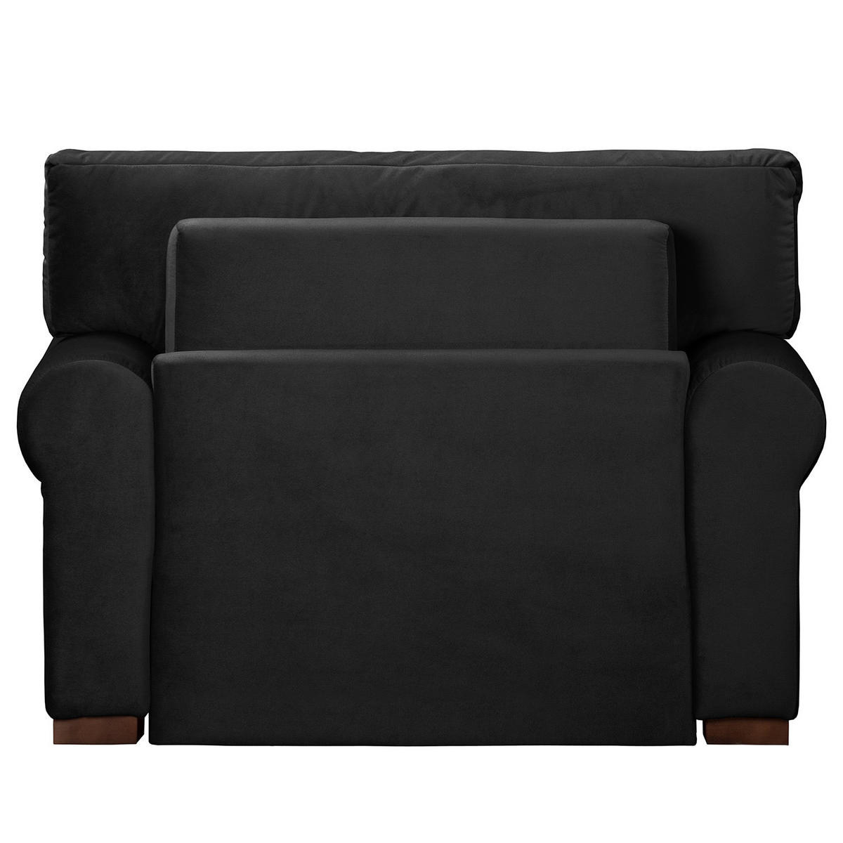 SCHLAFSOFA mit Husse - Dunkelgrau/Buchefarben, Buchenholz/Textil (125/90/90cm) - home24