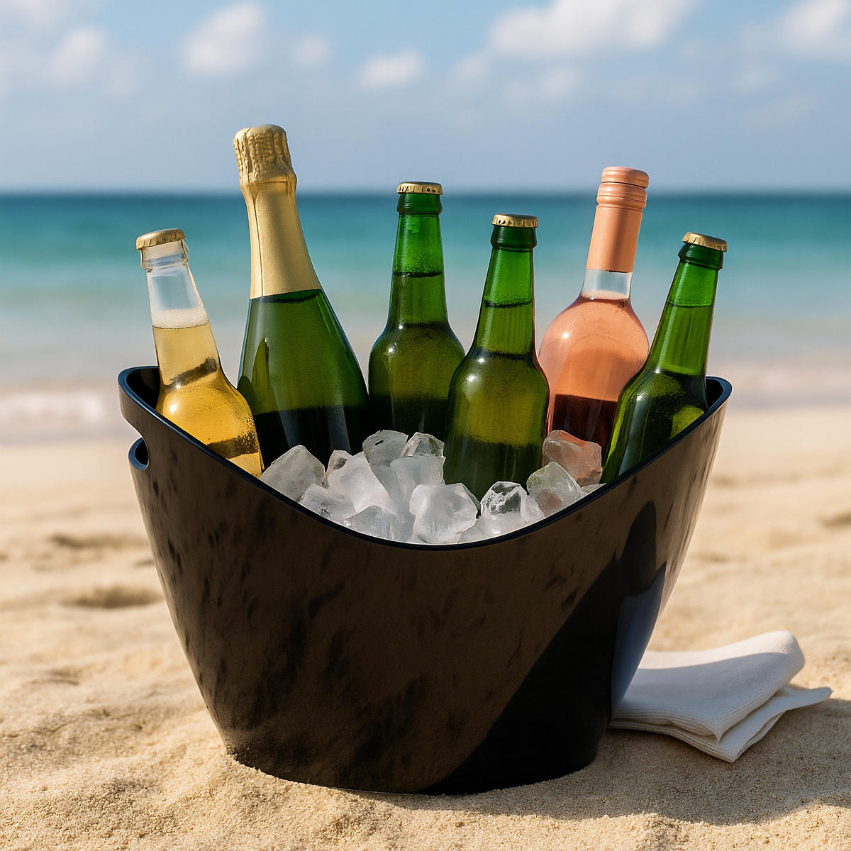 EISEIMER - Schwarz, Kunststoff (34.5/25.5cm) - Relaxdays