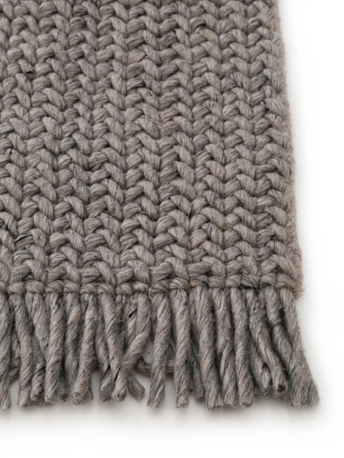 WOLLTEPPICH Velma Grau 160x230 cm - Grau, Textil (160/230cm) - benuta Pure