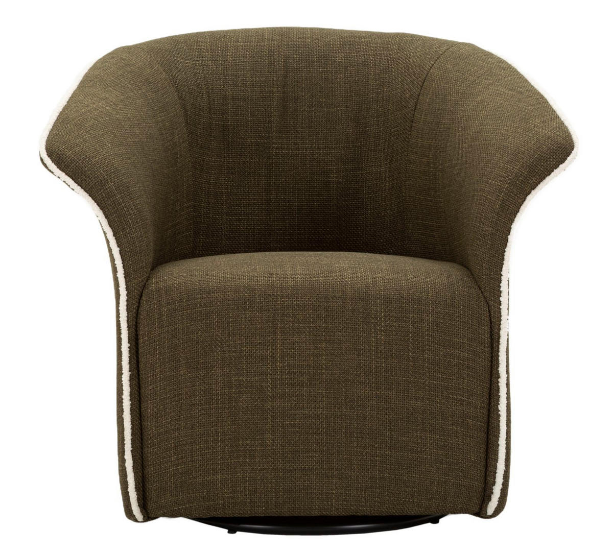 SESSEL Siena Swivel, grün, Polyester, Eisen und Sperrholz, 83,5 x 66 x 80 cm - Grün, Holzwerkstoff/Kunststoff (83.5/80/66cm) - Mauro Ferretti