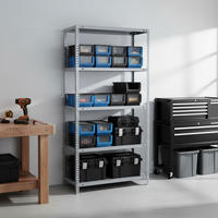 SCHRAUBREGAL PANDA | HxBxT 180x80x40cm | 5 Fachböden | Fachlast 75kg | Grau - Grau, Metall (80/180/40cm) - PROREGAL