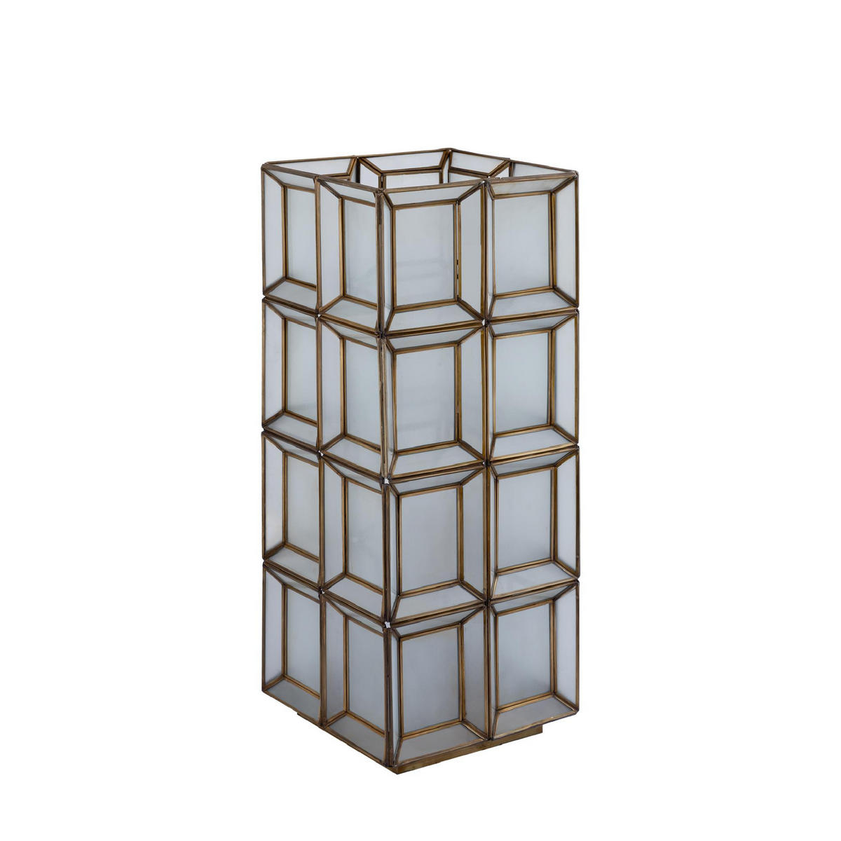 TISCHLAMPE Layra Gold 24/24/63cm - Goldfarben, Glas (24/24/63cm) - PTMD Collection