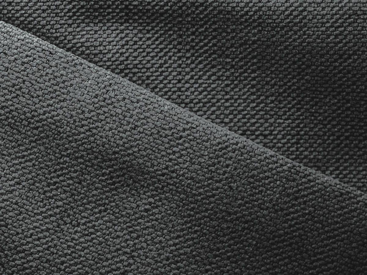 WOHNLANDSCHAFT Strukturstoff Stoff Grau - Schwarz/Grau, Kunststoff/Textil (290/86/148cm) - Makamii