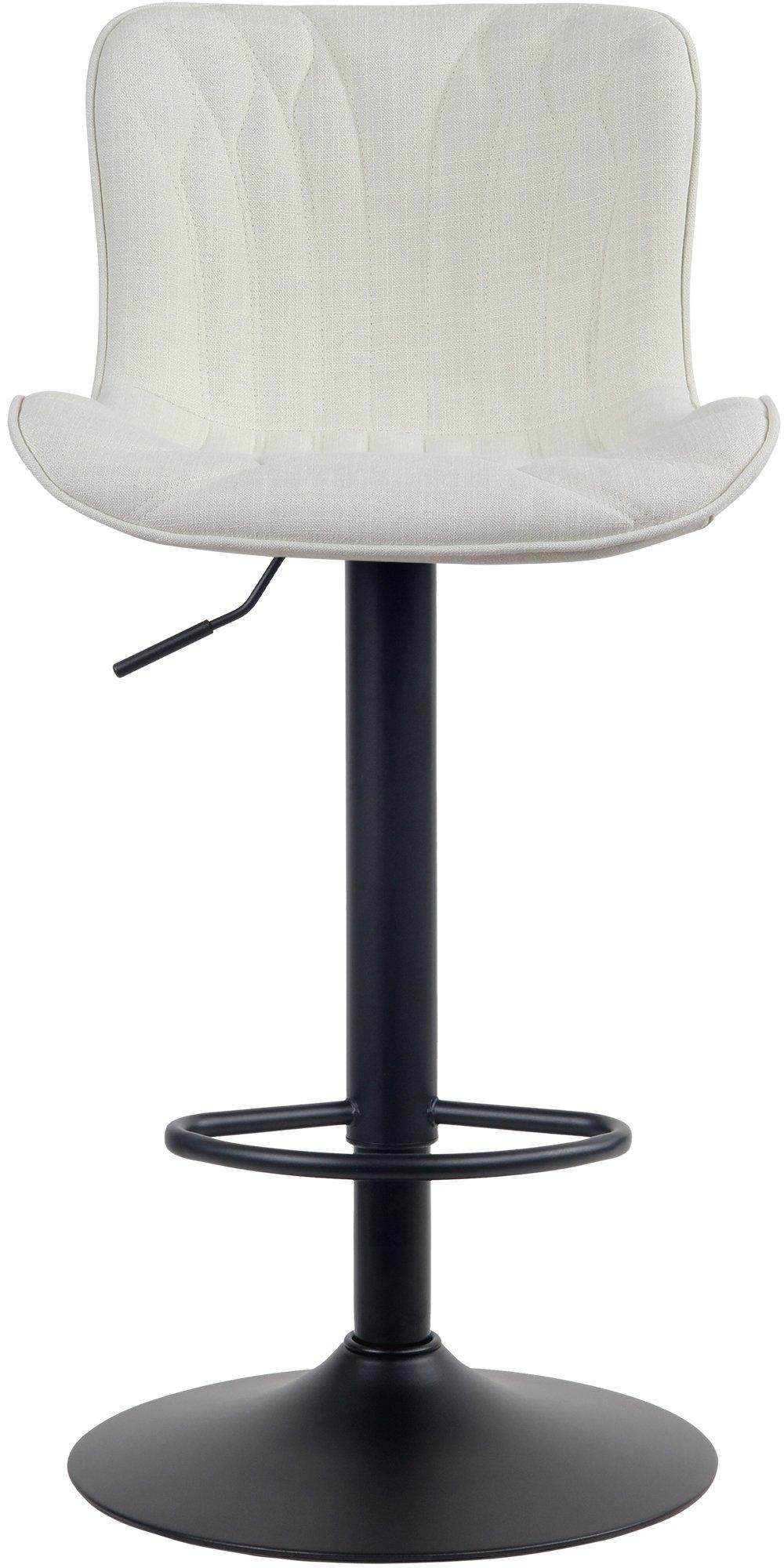 BARHOCKER Stoff creme - Creme/Schwarz, Textil/Metall (48/83/54cm) - CLP