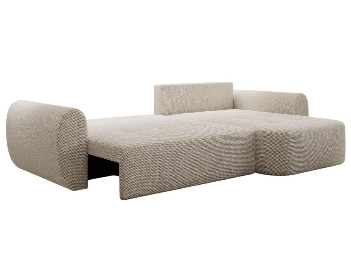 ECKSOFA Avessio Beige - Beige/Schwarz, Holz/Kunststoff (282/170cm) - Graingold