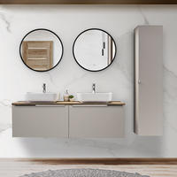 BADMÖBEL-SET 9-TLG. Puebla-56 - Beige, Holzwerkstoff (210/200/46cm) - Lomado