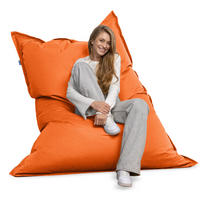 SITZSACK XXL Caree orange, 140x180cm groß für Outdoor - Orange, Textil (180/140/30cm) - Bruni