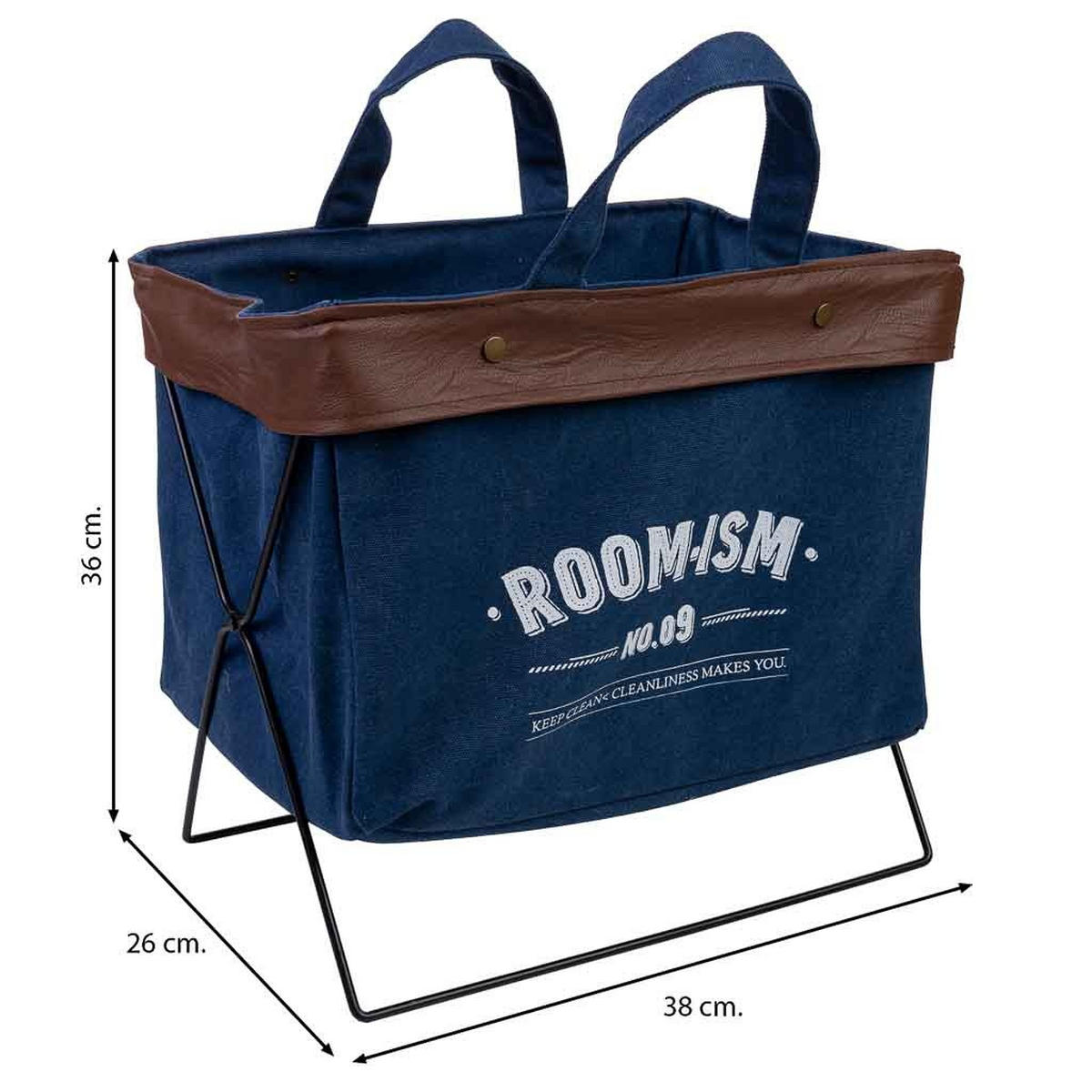 AUFBEWAHRUNGSKORB aus metall 38x26x36cm - Schwarz, Metall (38/36/26cm) - Wanderlust