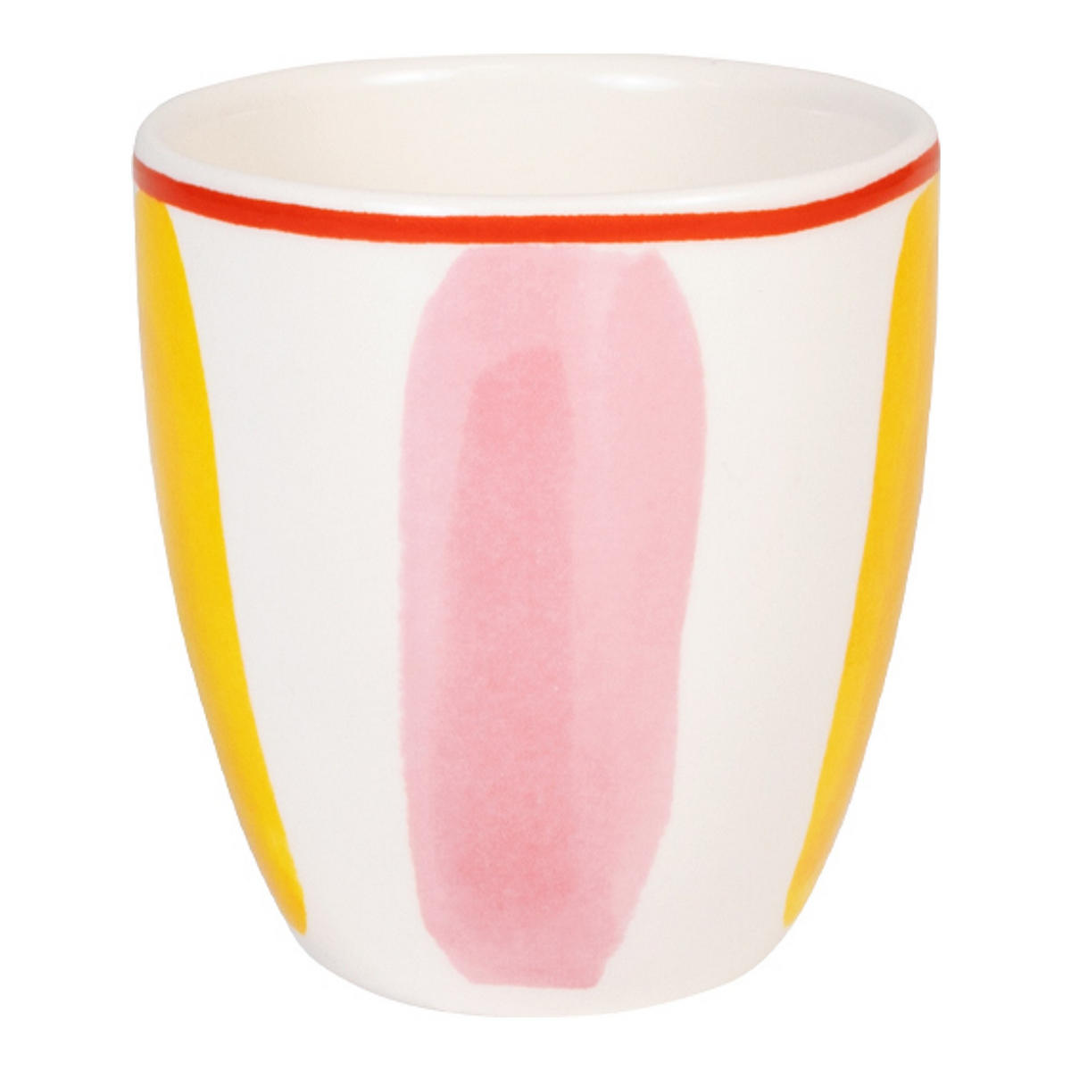 MINI-BECHER Streifen PY in Rosa - 200 ml - Pink, Keramik (0.2L) - Blond Amsterdam