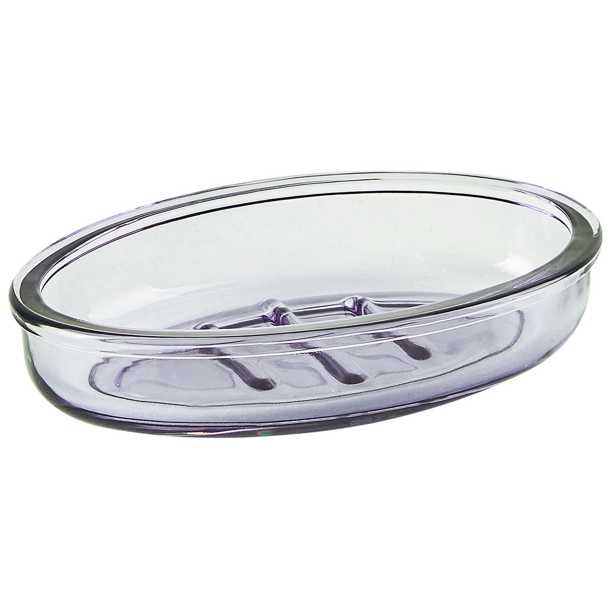 BADEZIMMER Set 4-teilig Glas violett Telma - Violett/Silberfarben, Glas (15/12/11cm) - Beliani