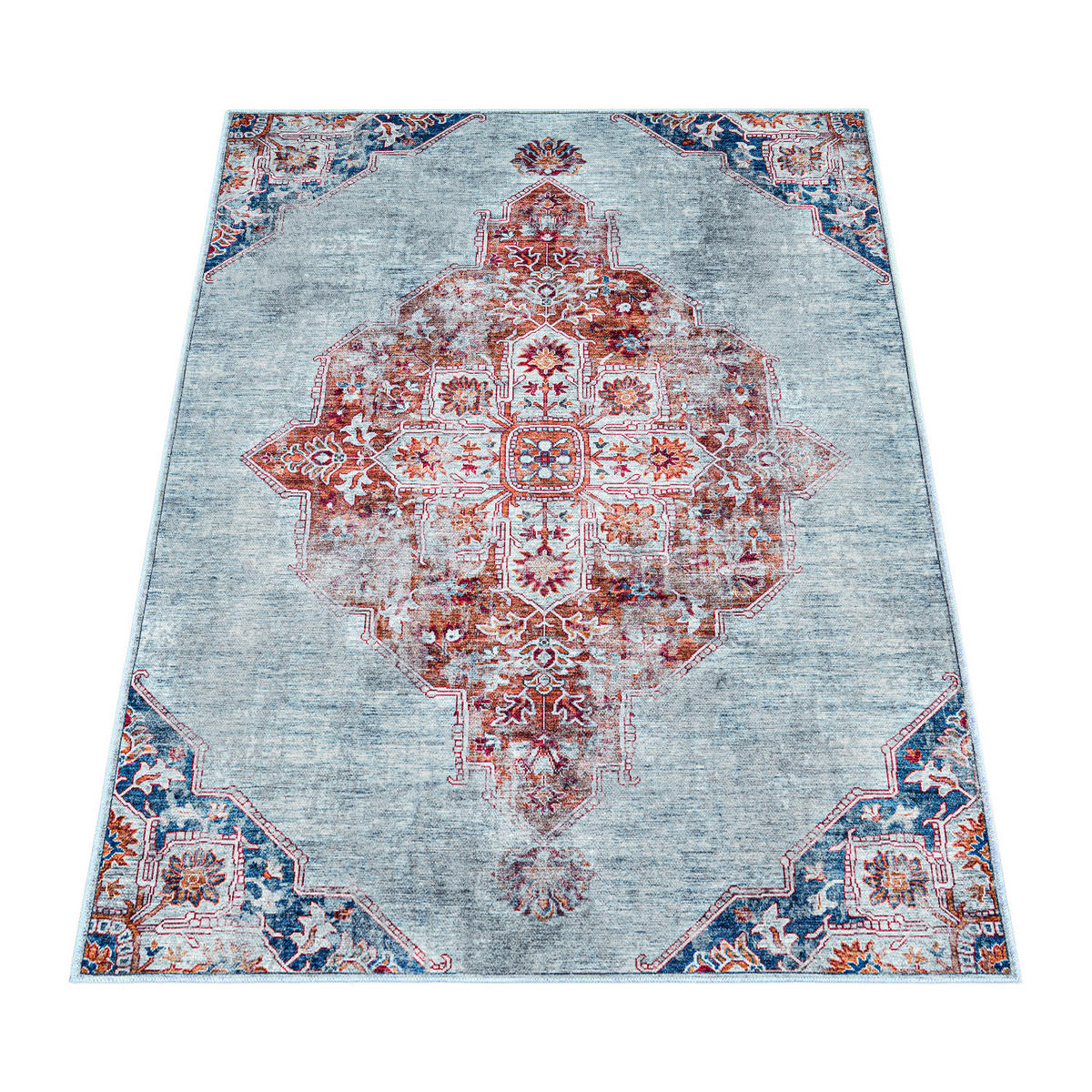 KURZFLORTEPPICH 120/160 cm Lyon 336 - Türkis, Textil (120/160cm) - Paco Home