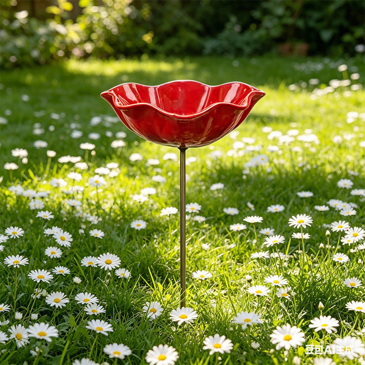VOGELFUTTERSPENDER,METALL, 15 × 15 × 60 cm - Rot, Metall (15/60/15cm) - Authentics