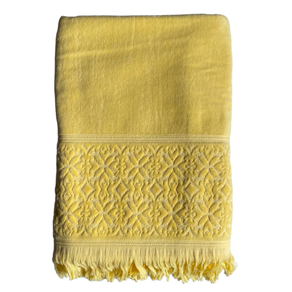 BADETUCH Velours uni Romance Zeste 90x170 460g/m² - Gelb, Textil (90/170cm) - LE COMPTOIR DE LA PLAGE