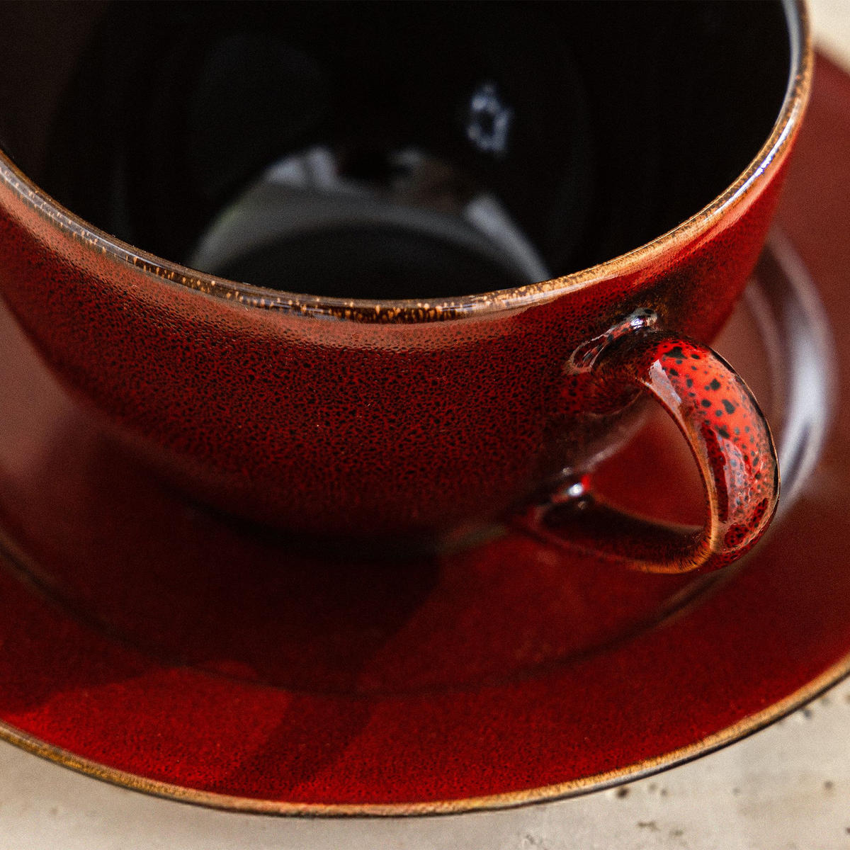 TASSEN-SET GAMBIA 6-tlg - Rot, Keramik (0.22L) - Ritzenhoff Breker