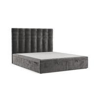 POLSTERBETT Callo mit Stauraum 180/200 cm Stahl im Lotta Stoff - Schwarz/Graphitfarben, Holz/Holzwerkstoff (180/200cm) - AltaBeds