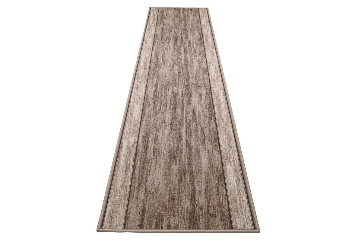TEPPICHLÄUFER Anti-Rutsch Taupe rutschfest Gummiunterlage 80/300 cm - Taupe, Textil (80/300cm) - Tapiso