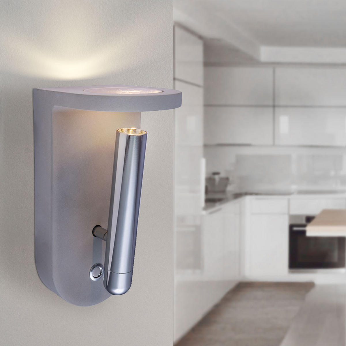 LED WANDLEUCHTE TIMO Grau - Grau, Stein (10.5/22/12cm) - Globo Lighting