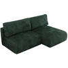 ECKSCHLAFSOFA VIVO L Grün Cord - rechts - Schwarz/Grün, Kunststoff/Textil (150/223cm) - MKS