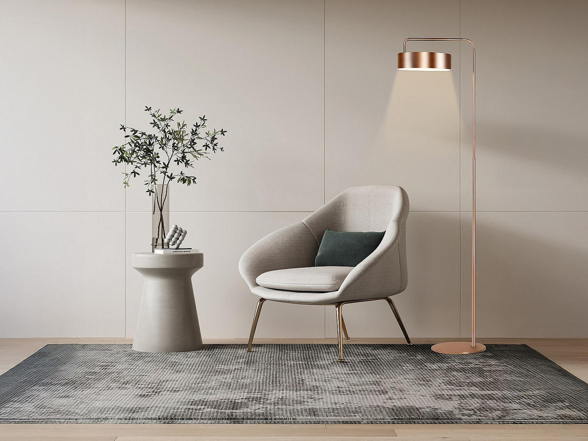 STEHLAMPE - 35 cm x 25 cm - metall - kupferfarben Otilie - Kupferfarben, Metall (25/35/150cm) - Vente-Unique