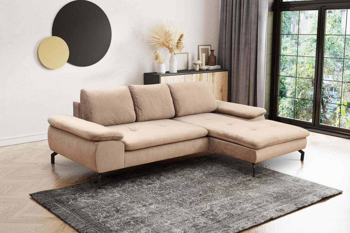 ECKSOFA VESPA Beige 265x170x82 cm - Beige, Textil (265/170cm) - FURNLUX