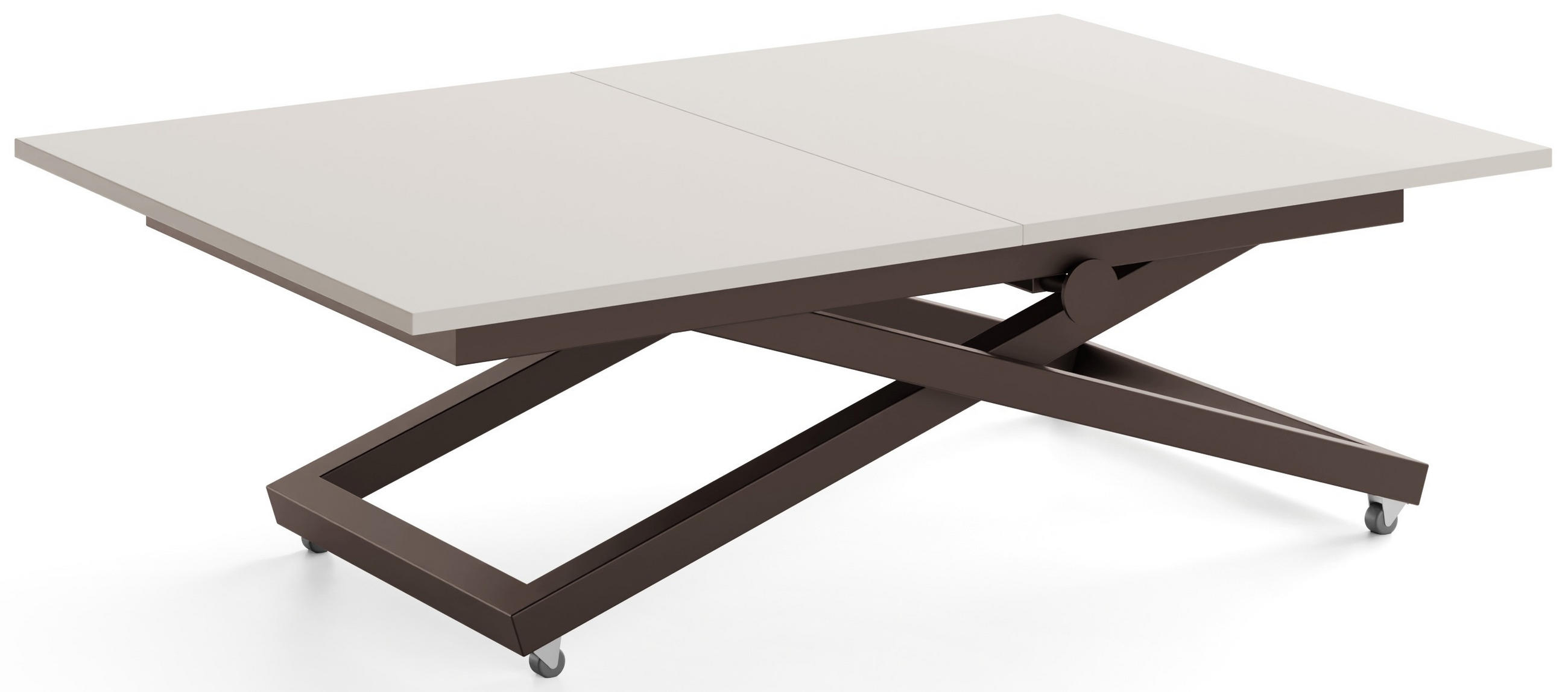 COUCHTISCH Axen höhenverstellbar ausziehbar, Kaschmir 120-160/80/38-75 cm - Kaschmir/Beige, Holzwerkstoff/Metall (80/160/75cm) - WFL GROUP