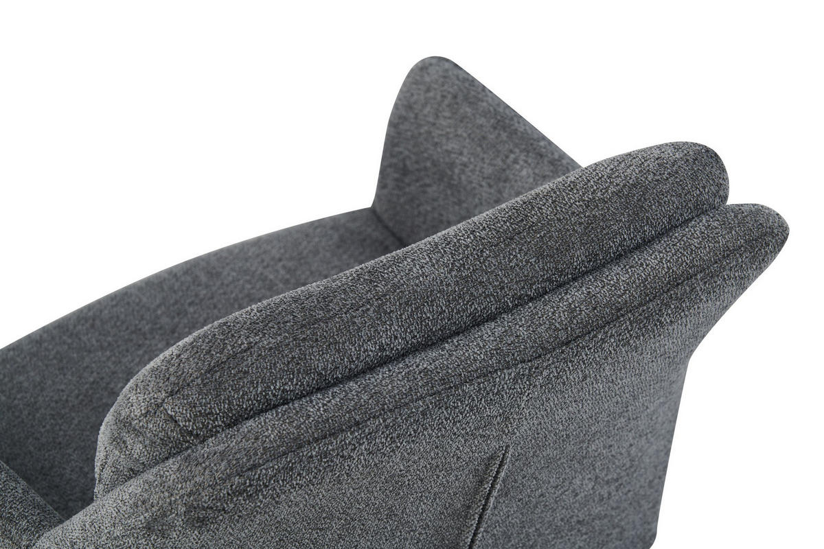 ARMLEHNENSTUHL Sophie anthrazit 2er Set - Anthrazit/Schwarz, Textil/Metall (53/87/62cm) - Xonox