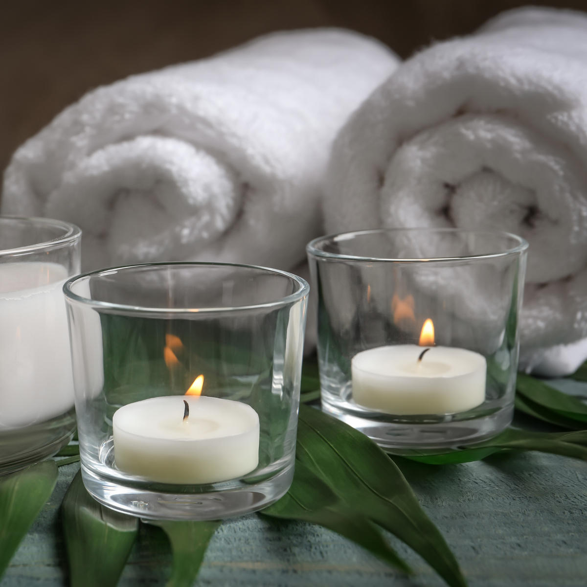 12xTEELICHTGLÄSER - Transparent, Glas (7.5cm) - Relaxdays