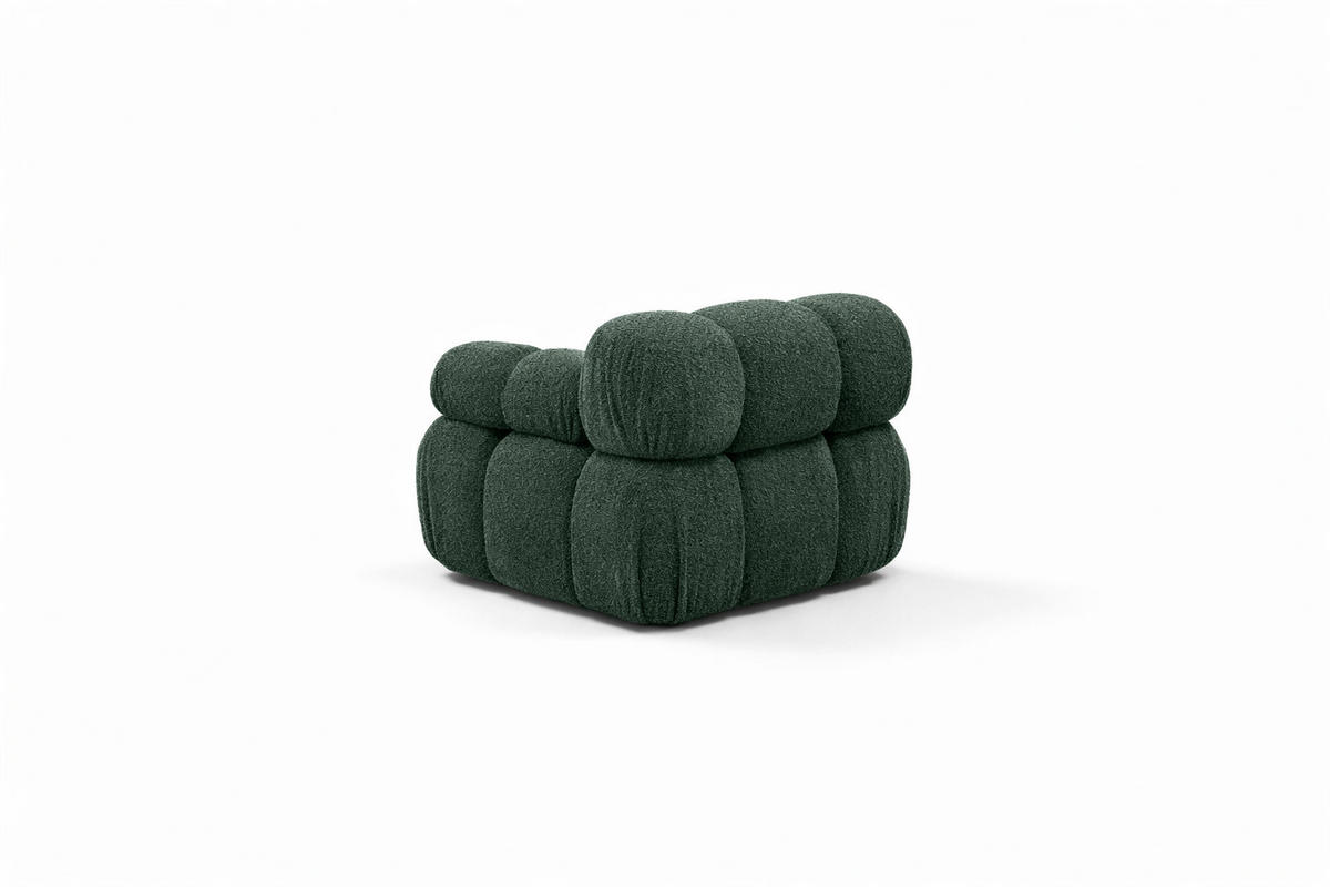 MODUL Seitlich, Für Modulares System, Stoff Abriamo, Dunkelgrün, Rechts, Selia - Dunkelgrün, Holz (95/70/95cm) - Kaiser Möbel