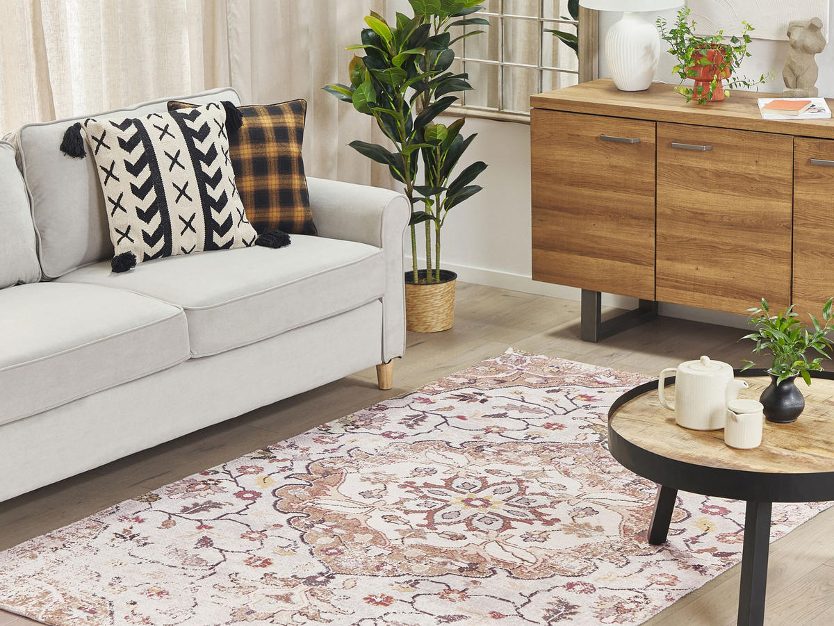 VINTAGE-TEPPICH Kattakkada 230/150 cm - Beige, Kunststoff (150/230cm) - Beliani