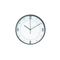 WANDUHR Design Weiß 30/30 cm - Schwarz/Weiß, Glas/Holzwerkstoff (1.06/30/5cm) - ONZENO