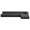 ECKSOFA modulares Sofa Darnel-L3 - 387x177x70 cm Schwarz - Schwarz, Holzwerkstoff/Textil (387/177cm) - ALTDECOR