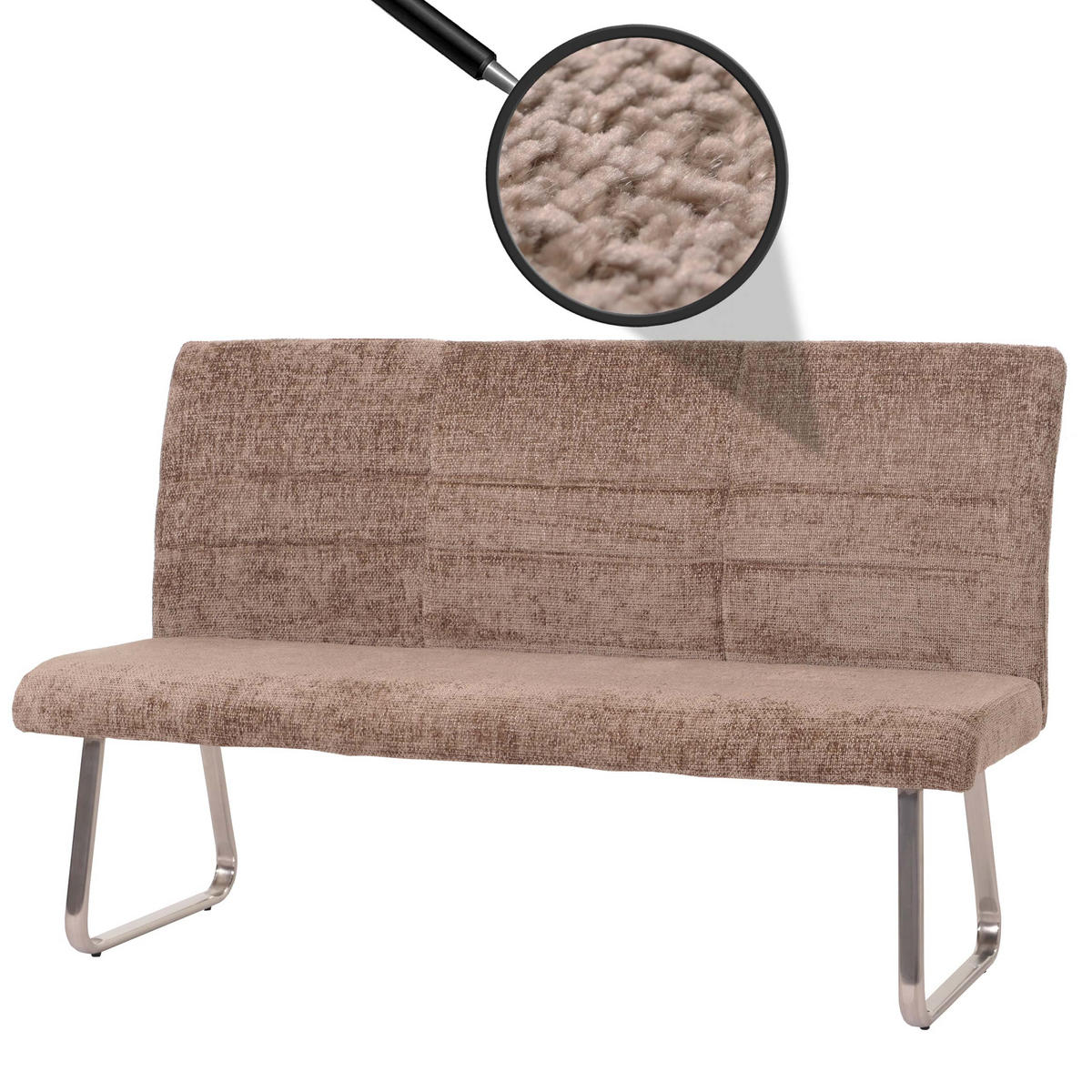 SITZBANK Braun - Braun, Textil (160/100/65cm) - MCW