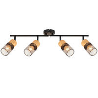 STRAHLER Wilhelmshaven 4-flammig 62.5/9/23 cm - Schwarz, Metall (62.5/9/23cm) - Nettlife