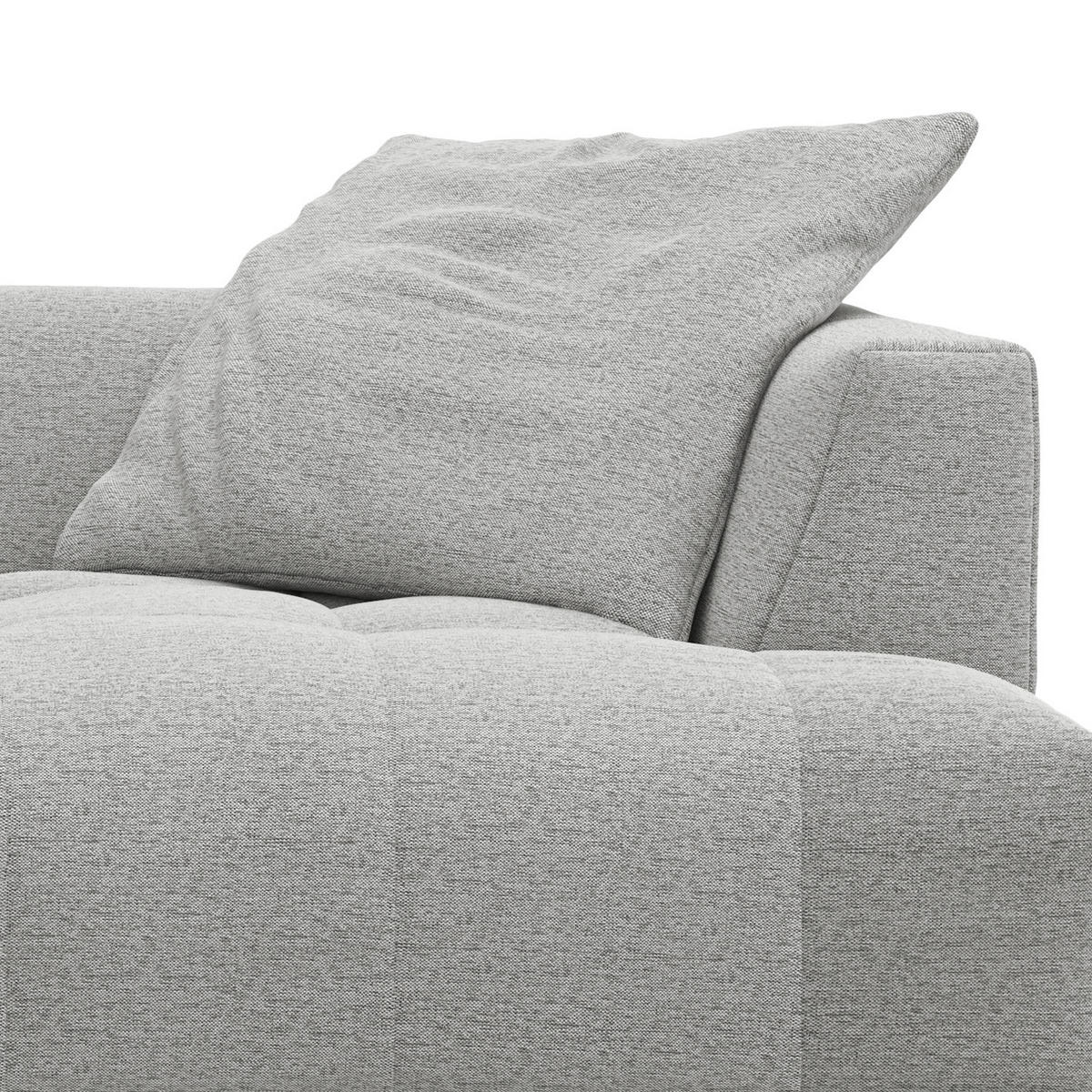 BIGSOFA - Hellgrau, Holz/Kunststoff (272/70/126cm) - home24