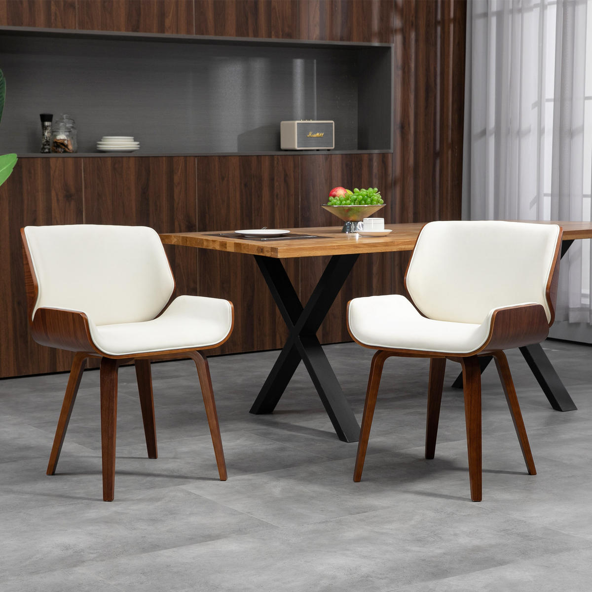 STÜHLE Weiß 2 Stück - Weiß, Naturmaterialien (53/81/54cm) - GiPP
