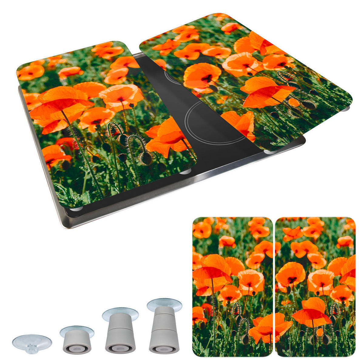 GLASSCHUTZPLATTEN für den Herd Pole Maku 0,5/30/52 cm - Multicolor, Glas (30/52/0.5cm) - Wenko