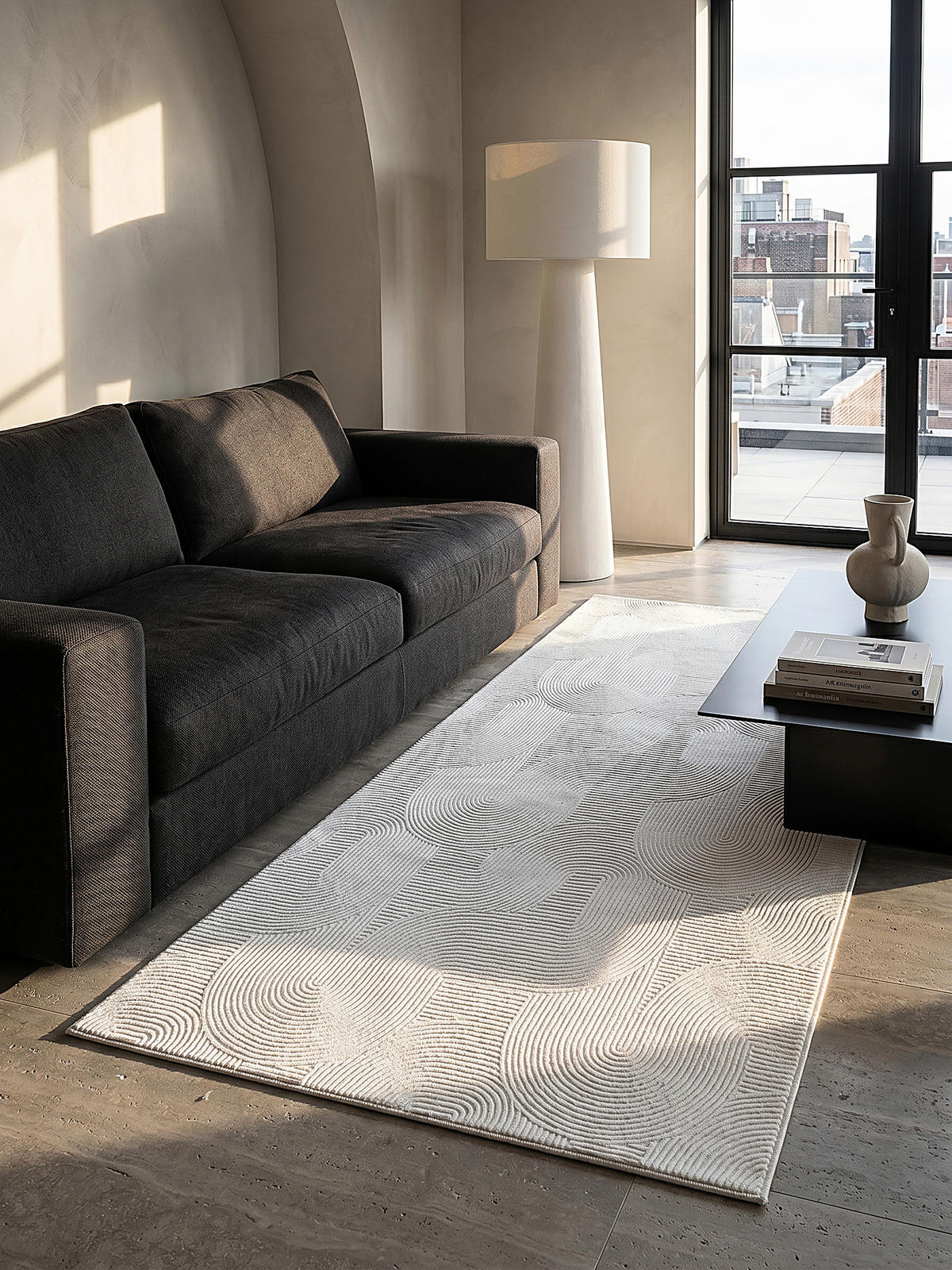 TEPPICHLÄUFER Antirutsch Geometrisch DALAR Polypropylen Weiß 80 x 150 cm - Weiß, Textil (80/150cm) - KADIMA DESIGN