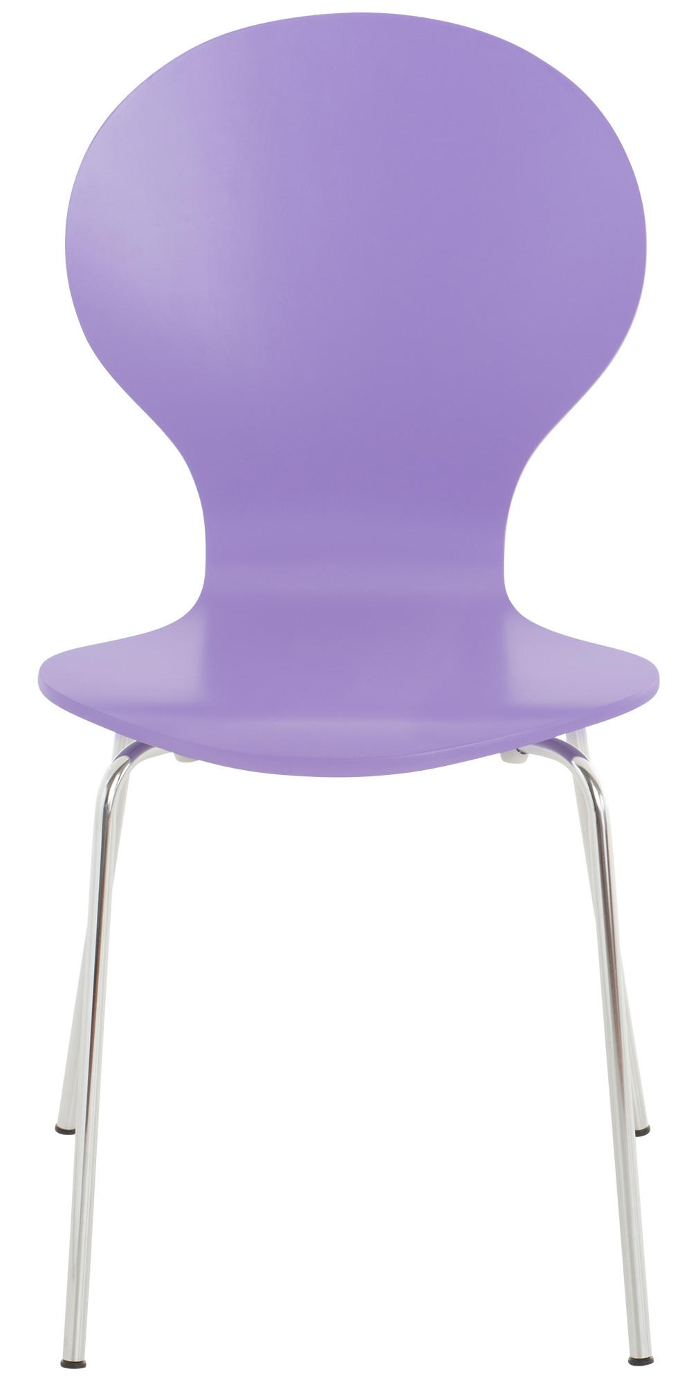 BESUCHERSTUHL 8er Set Holz lila - Lila, Holz/Metall (43/86/45cm) - CLP