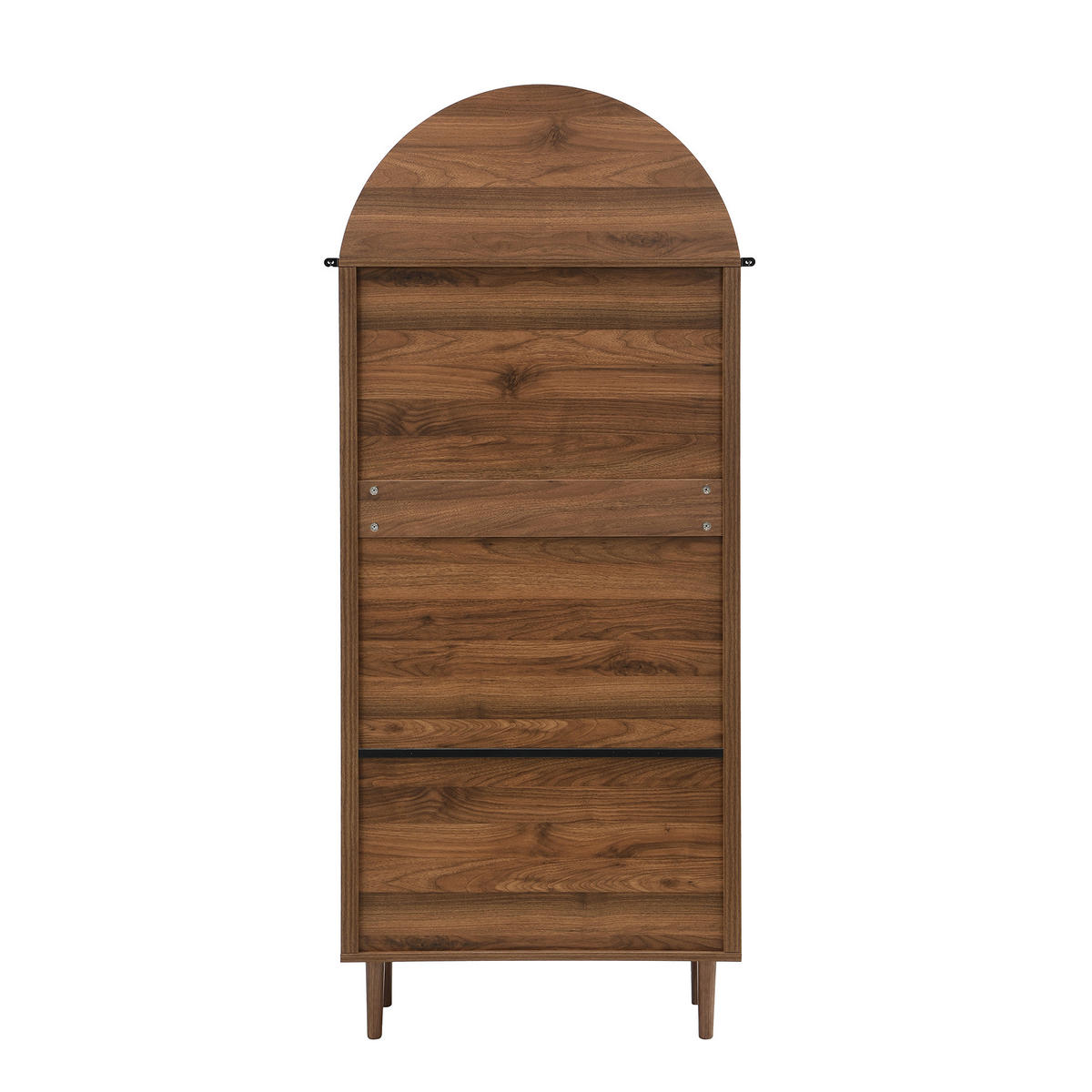 KOMMODE Retro Glas verstellbar Sideboard modern Aufbewahrung - Walnussfarben, Holzwerkstoff (70/168/38cm) - FLIEKS