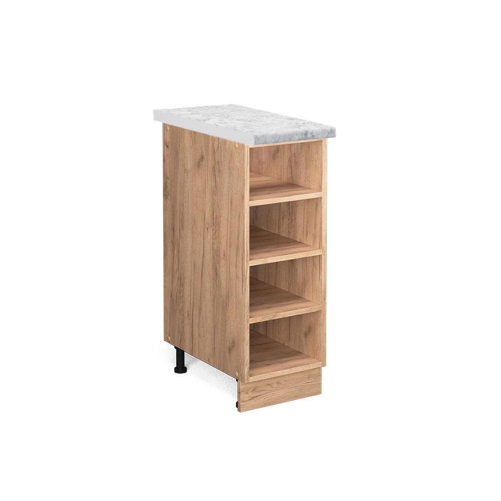 KÖKSHYLLA Fame-Line Goldkraft ek 30 cm , AP Marble Honungsek, Honungsek 82/30/60 cm