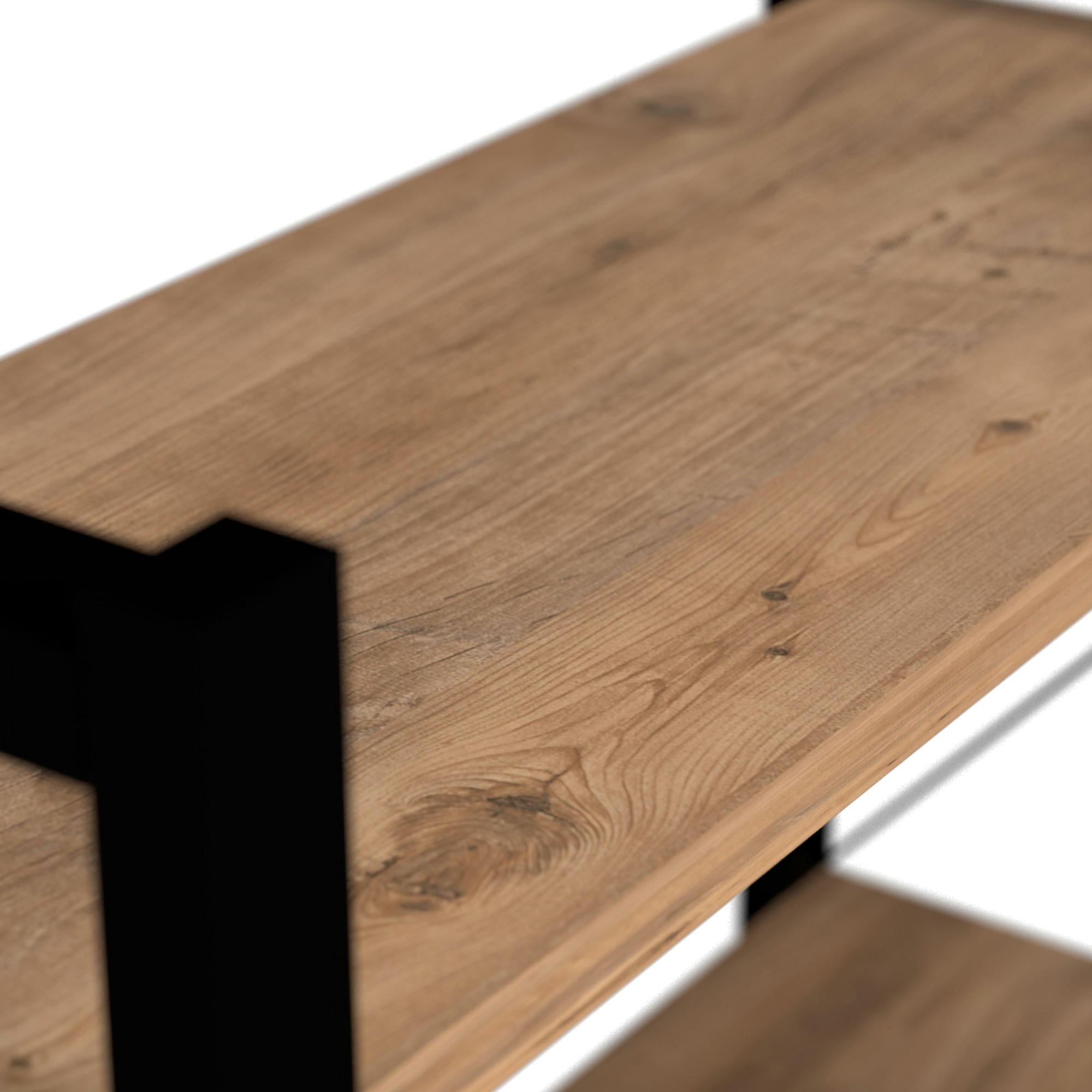 STANDREGAL Skørping - Schwarz/Braun, Holzwerkstoff/Metall (65/90/30cm) - [en.casa]